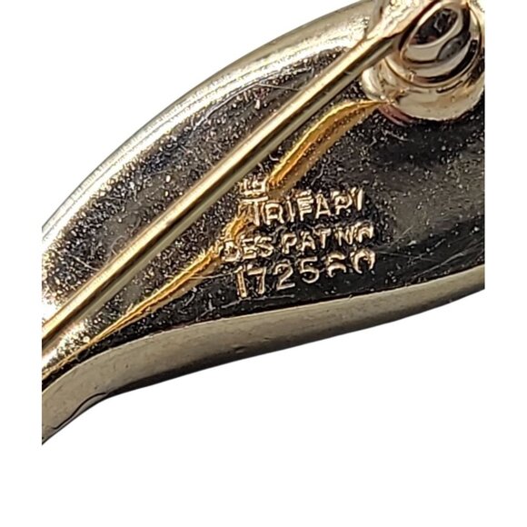 Crown Trifari Alfred Philippe Pave Swirl Bar Brooch Vintage Design Patent 172569 - Picture 8 of 9